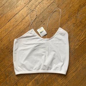 free people white cropped tank!